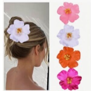 Flower Hair Clips 4 Pack